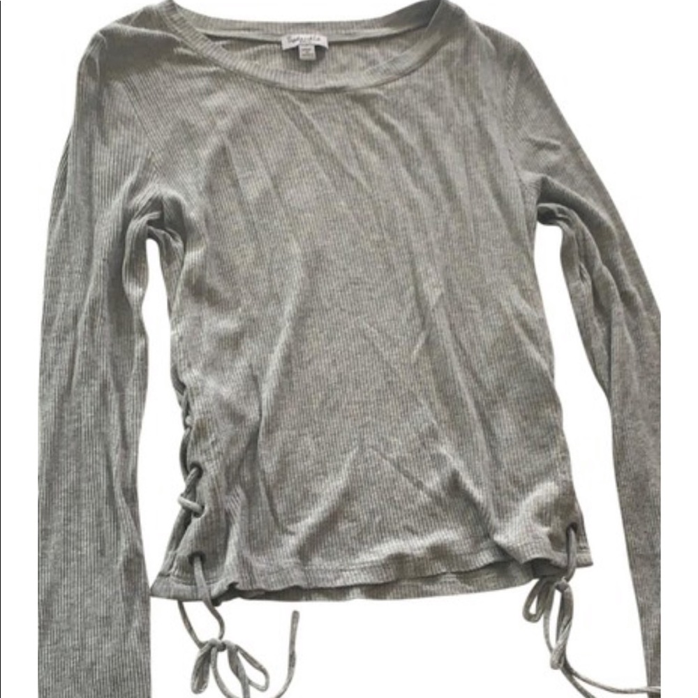 Splendid Lace Up Long Sleeve NWOT